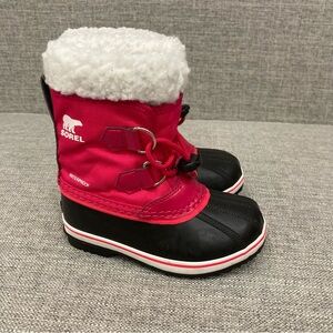 Sorel Kids' Red and Black Waterproof Boots